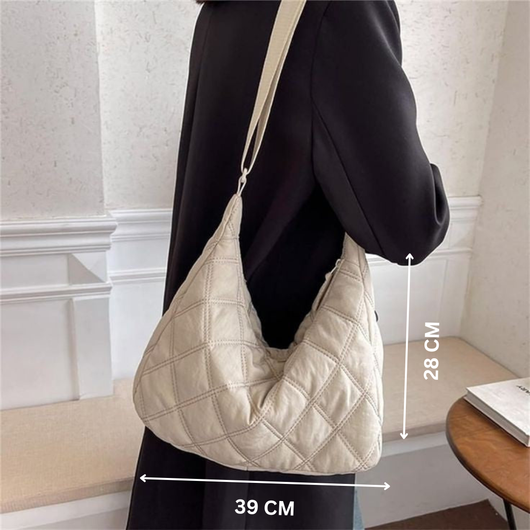 The Chic Quilted Carry-All Bag, Off-White