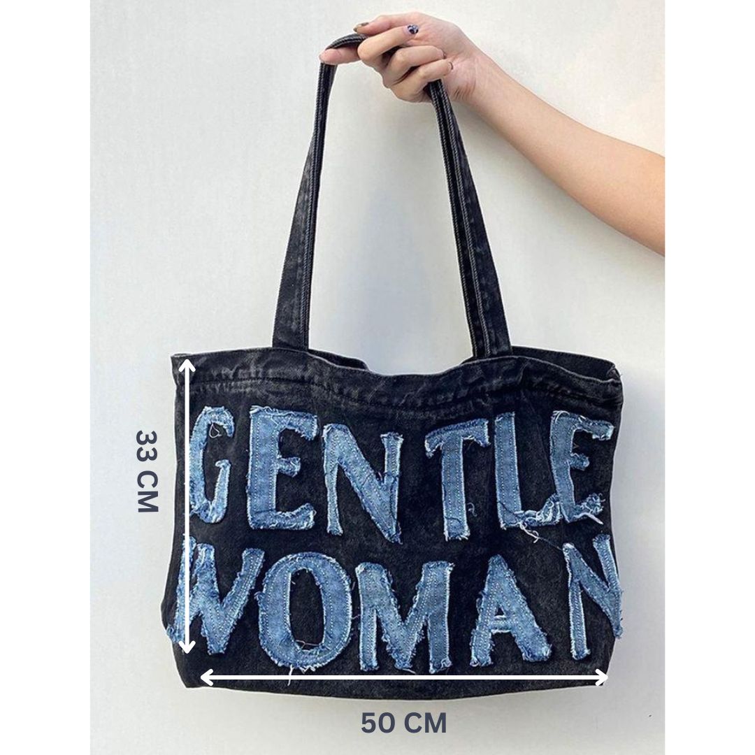 Gentle Woman Denim Tote Bag