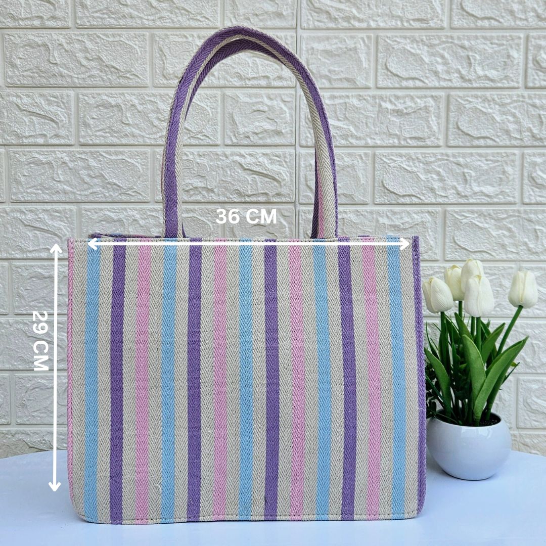 The Candy Stripes Tote Bag, Multi-Colour