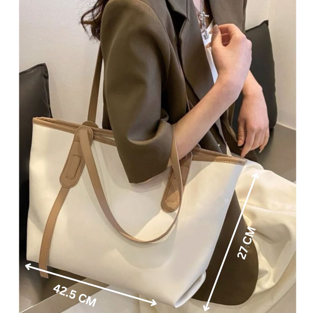 The Elara Tote Bag, Cream