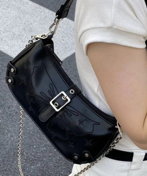 The Midnight Noir Shoulder Bag, Black