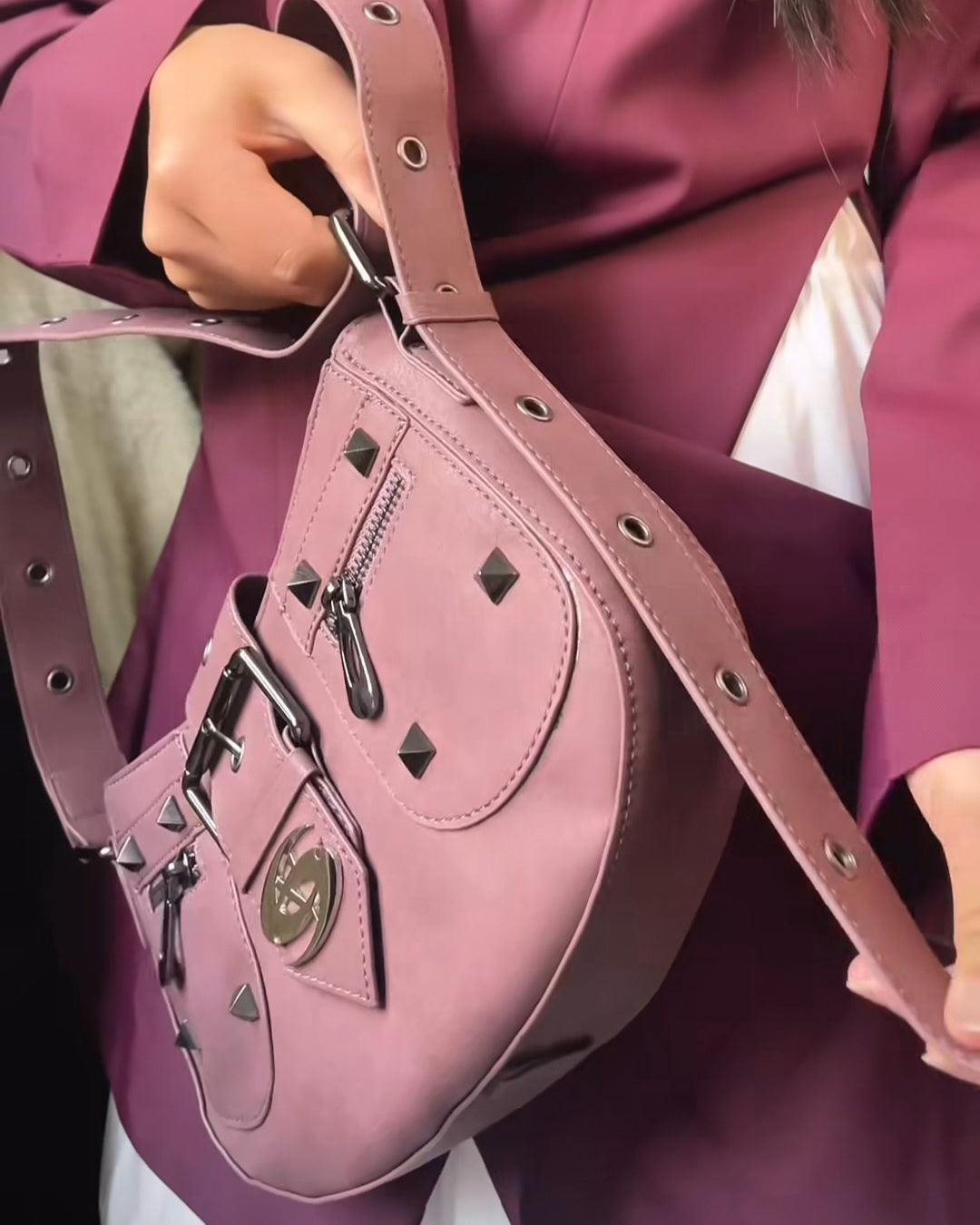 The Maroon Maven Shoulder Bag