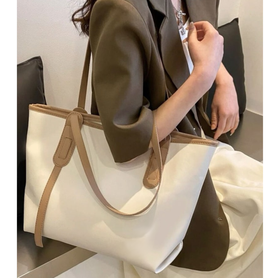 The Elara Tote Bag, Cream