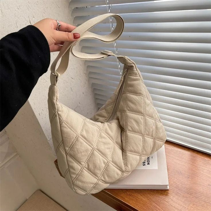 The Chic Quilted Carry-All Bag, Off-White