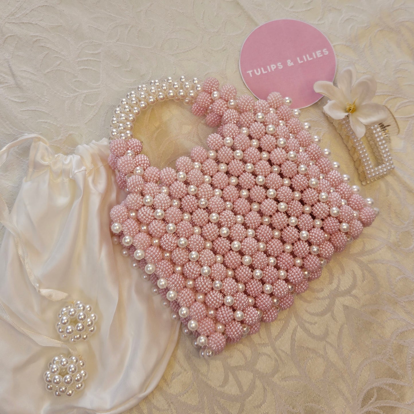 The Radiant Pearl Handbag, Pink