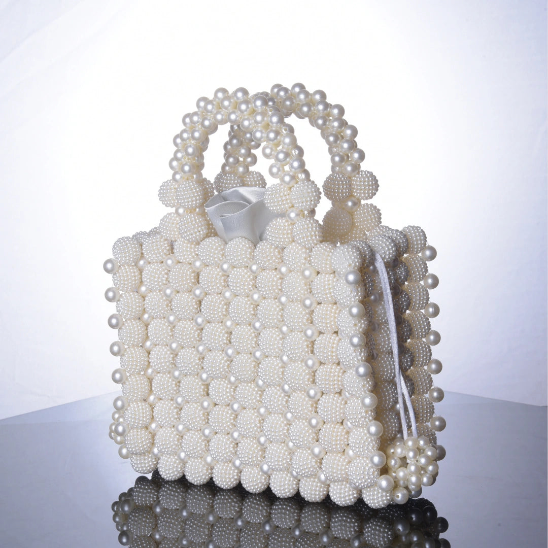 The Radiant Pearl Handbag, white