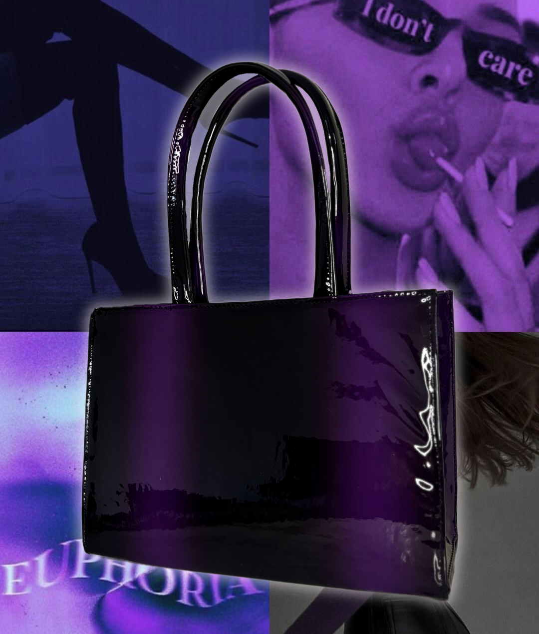 The Classy Gloss Tote Bag, Purple