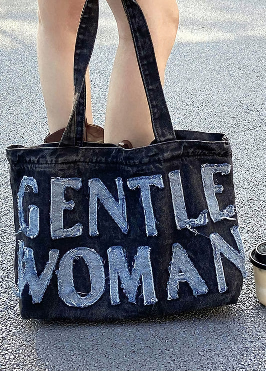 Gentle Woman Denim Tote Bag