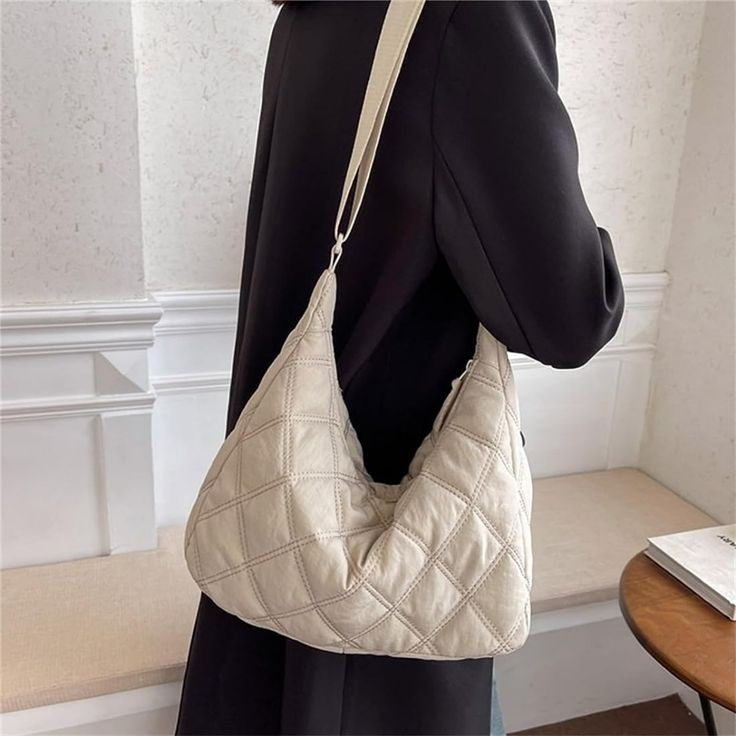 The Chic Quilted Carry-All Bag, Off-White