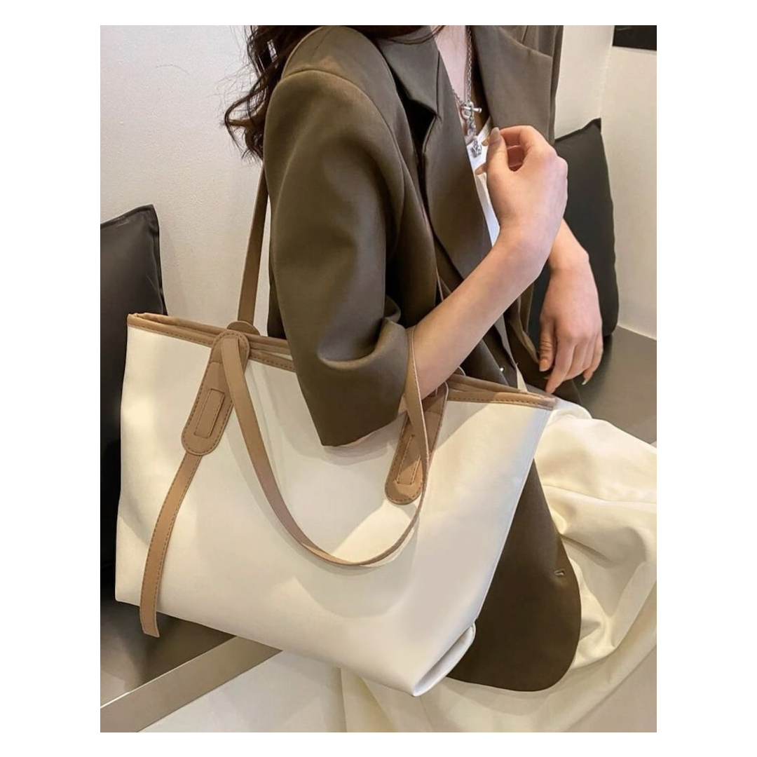 The Elara Tote Bag, Cream